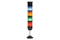 IK Series Five Level 24V AC/DC With Buzzer Flasher 100mm Tube Plastic Base LED Tower 50mm