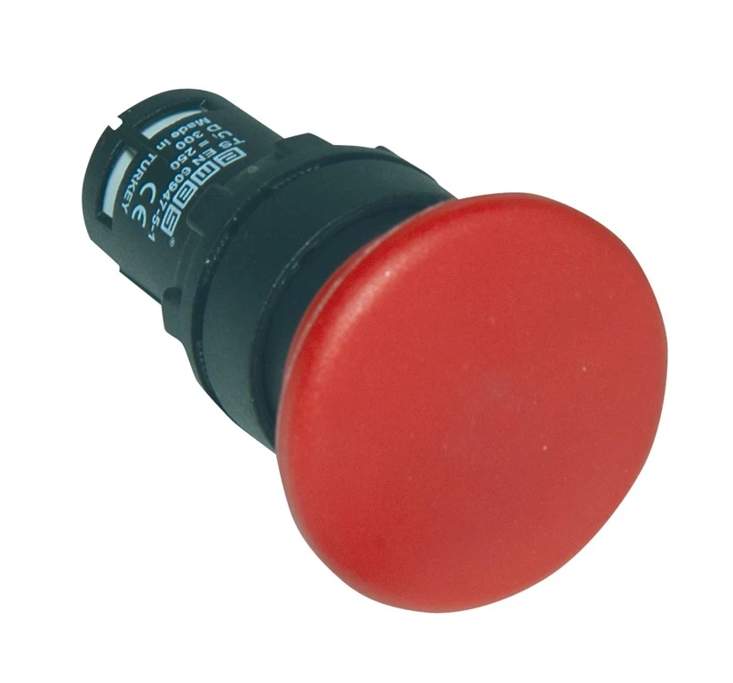MB Series Plastic 1NC Spring 40 mm Mushroom Red 22 mm Control Unit