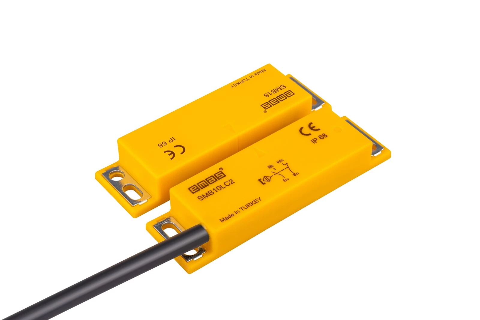 Plastic Left Exit 1NC+1NO 8mm 2m Cable 78 mm Magnetic Door Switch