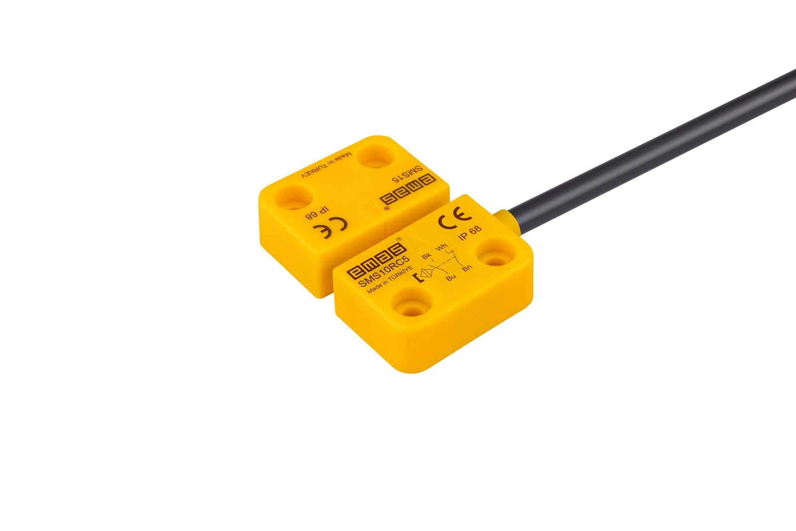 Plastik Sağ Çıkış 1NC+1NO 5mm 5m Kablolu 22 mm Manyetik Kapı Switch