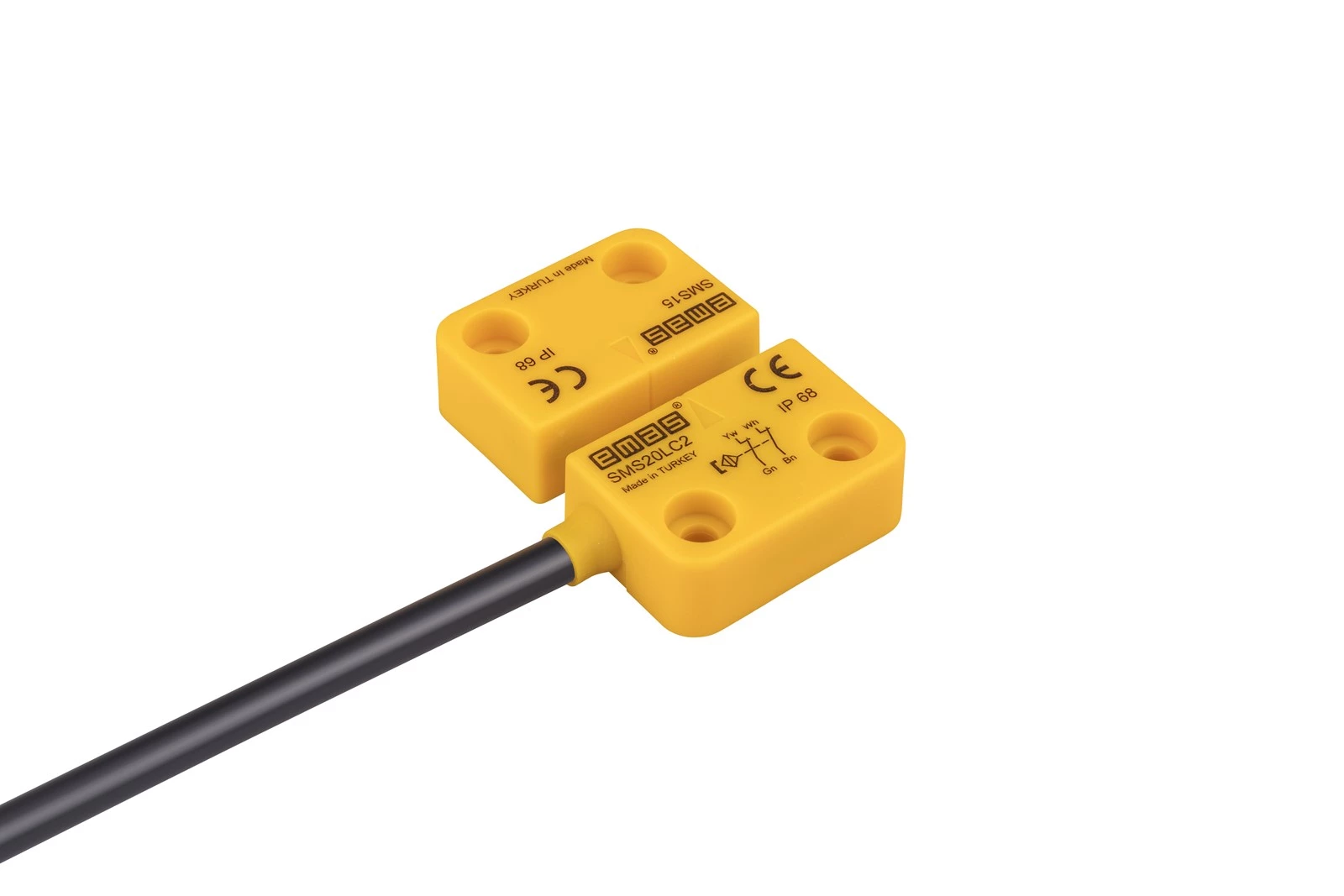 Plastic Left Exit 2NC 5mm 2m Cable 22 mm Magnetic Door Switch