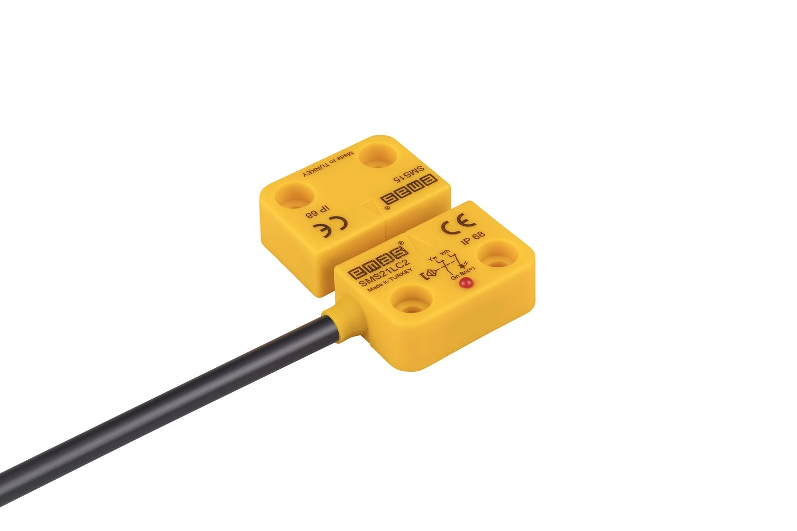 Plastic Left Exit 2NC 5mm with LED 2m Cable 22 mm Magnetic Door Switch