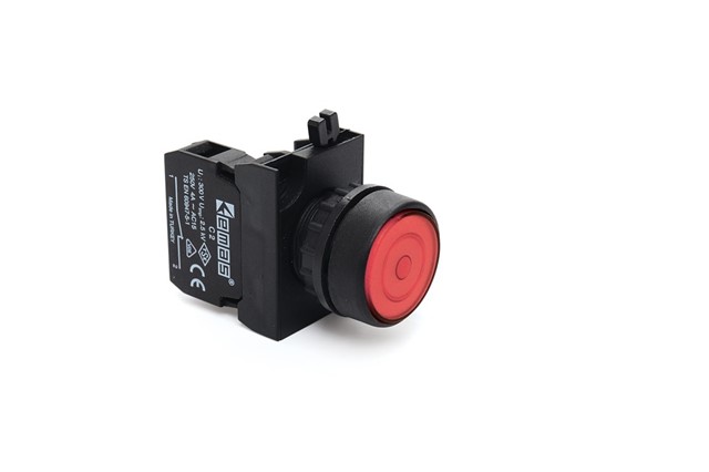 CP Series Plastic 1NO Spring Stay Put Red 22 mm Control Unit