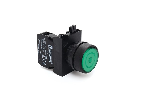 CP Series Plastic 1NO Spring Stay Put Green 22 mm Control Unit