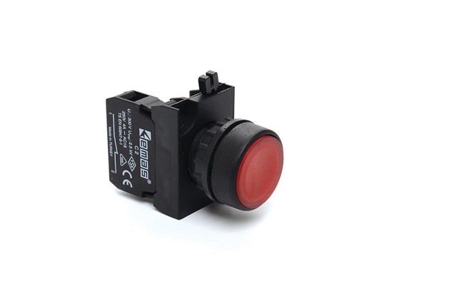 CP Series Plastic 1NC Spring Flush Red 22 mm Control Unit