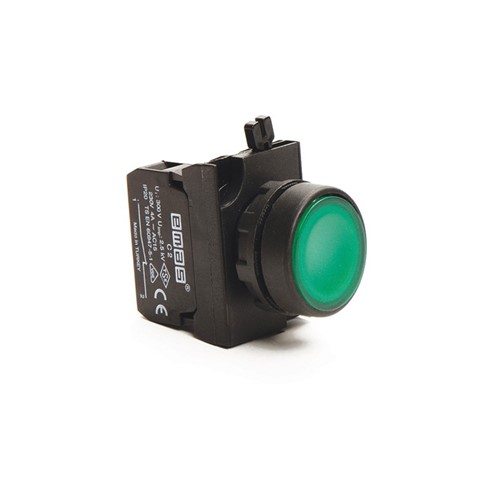 CP Series Plastic 1NC Spring Flush Green 22 mm Control Unit