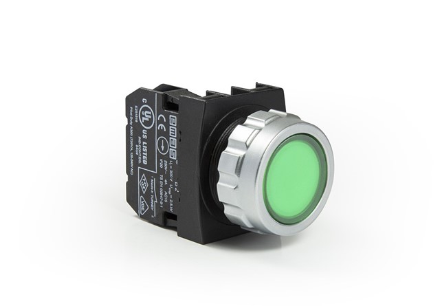 H Series Plastic 1NO Spring Flush Green 30 mm Control Unit