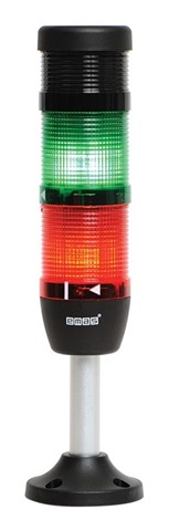 IK Series Three Level 24V AC/DC With Buzzer Flasher 100mm Tube Plastic Base LED Tower 50mm