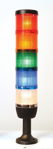 IK Serisi Beş Katlı 220V AC 110mm Plastik Boru ve Ayaklı LED Kolon 70mm