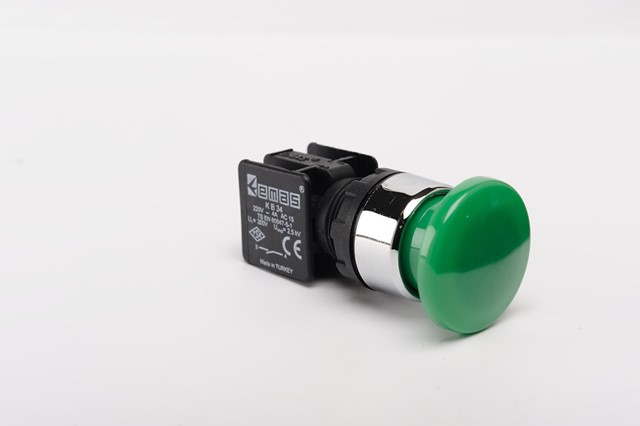 KB Series Plastic 1NO Spring 40 mm Mushroom Green 22 mm Control Unit