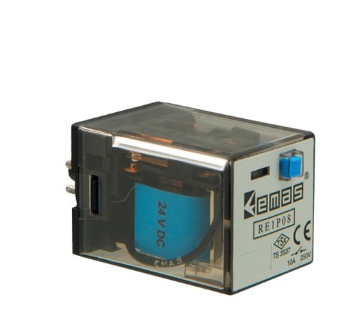 RE1 24VDC 2 Contact 8 Pin Industrial Relay