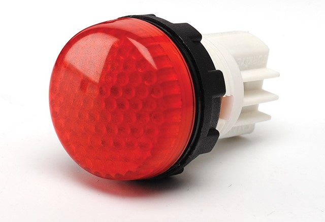 S Serisi Plastik LED'li 230V AC Kırmızı 22 mm Sinyal