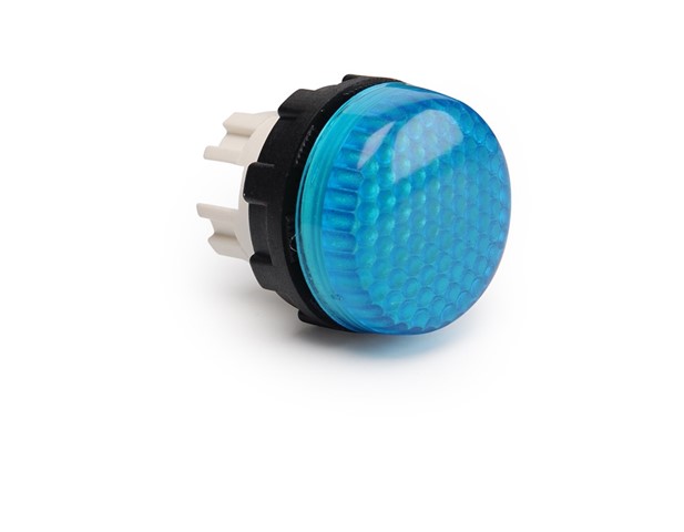 S Serisi Plastik LED'li 230V AC Mavi 22 mm Sinyal