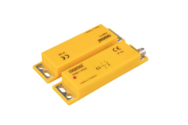 Plastic Right Exit 1NC+1NO 5mm with LED M8*4 Connector 78 mm Magnetic Door Switch