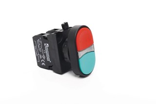 CP Series Plastic 1NO+1NC Double Flush Red-Green 22 mm Control Unit
