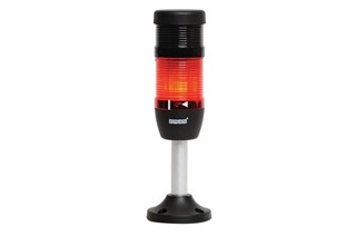 IK Series Two Level 220V AC With Buzzer Flasher 100mm Tube Plastic Base LED Tower 50mm