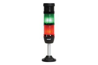 IK Series Three Level 220V AC With Buzzer Flasher 100mm Tube Plastic Base LED Tower 50mm