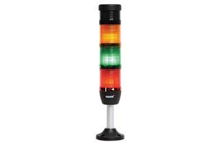 IK Series Four Level 24V AC/DC With Buzzer Flasher 100mm Tube Plastic Base LED Tower 50mm