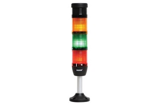 IK Series Four Level 220V AC With Buzzer Flasher 100mm Tube Plastic Base LED Tower 50mm