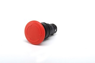 MB Serisi Plastik 1NC Acil Stop 40 mm Çevirmeli Kırmızı 22 mm Buton