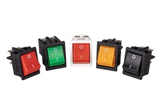 EMAS | 30*22mm Siyah Gövde 2NO Işıklı Korumalı Vidalı (0-I